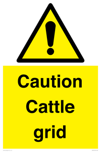 Caution Cattle grid